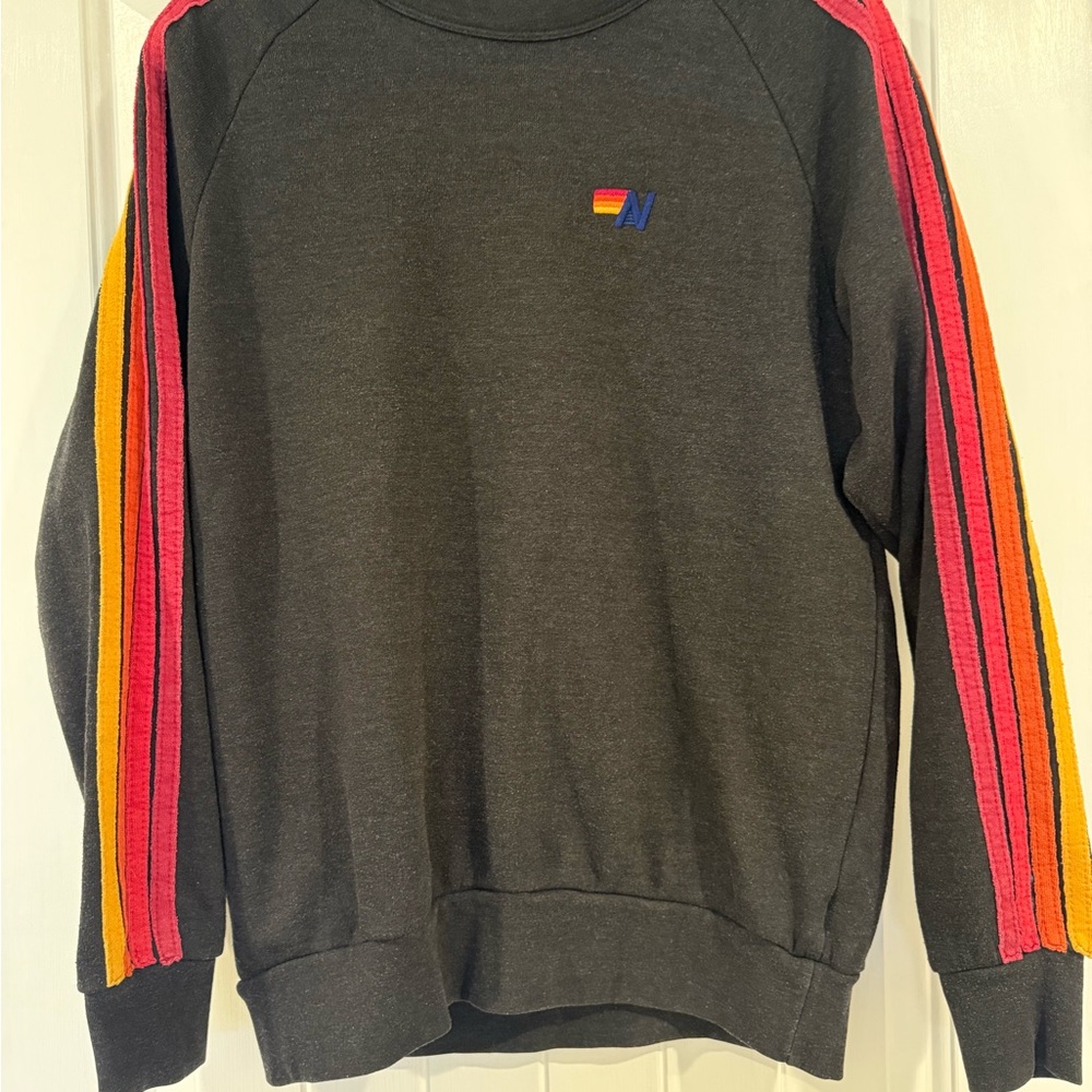 Aviator Nation 5 Stripe Crew Sweatshirt